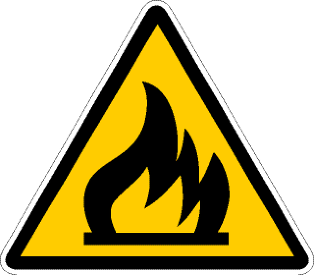 sign, fire, hazard